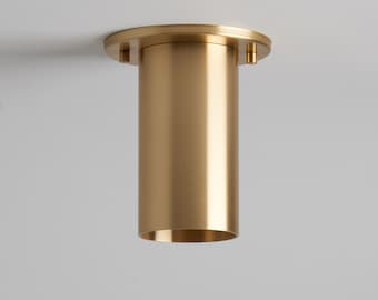 Modern Semi Flush - Brass Light Fixture - Mid-Century Modern Flush Mount - Classic Look