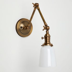 Milk glass bathroom hot sale sconce