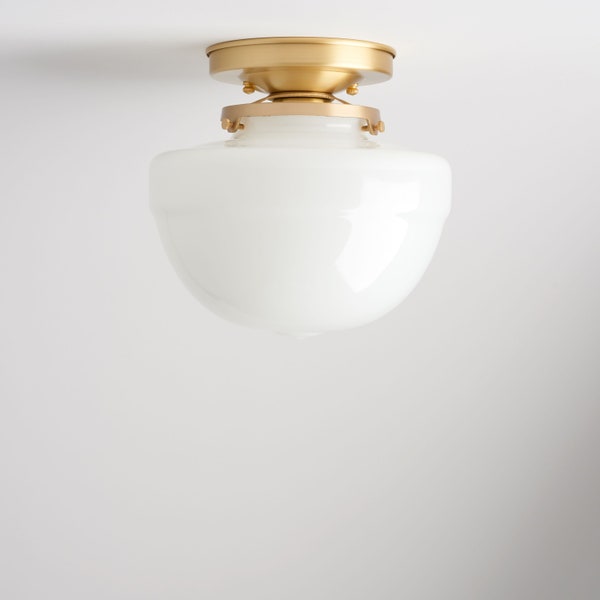 Classic Lighting - Farm House Style - Schoolhouse Glass - Flush Mount