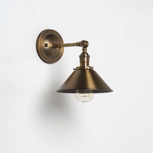 Wall Sconce Metal Cone Shade Industrial Farmhouse Style