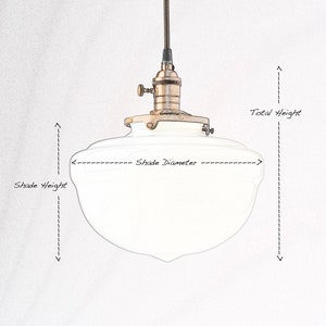 8 Angled Clear Glass Pendant Light Fixture SchoolHouse Pendant USA handblown glass image 5