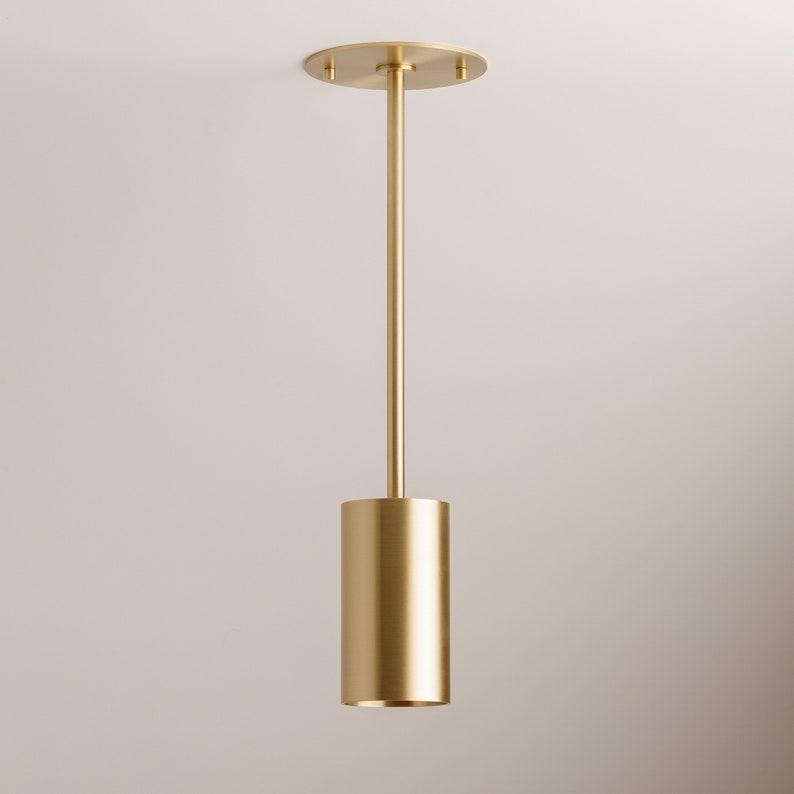 Modern Pendant Light Brass Light Fixture Mid-Century Modern Flush Mount Classic Look Island Lighting image 1