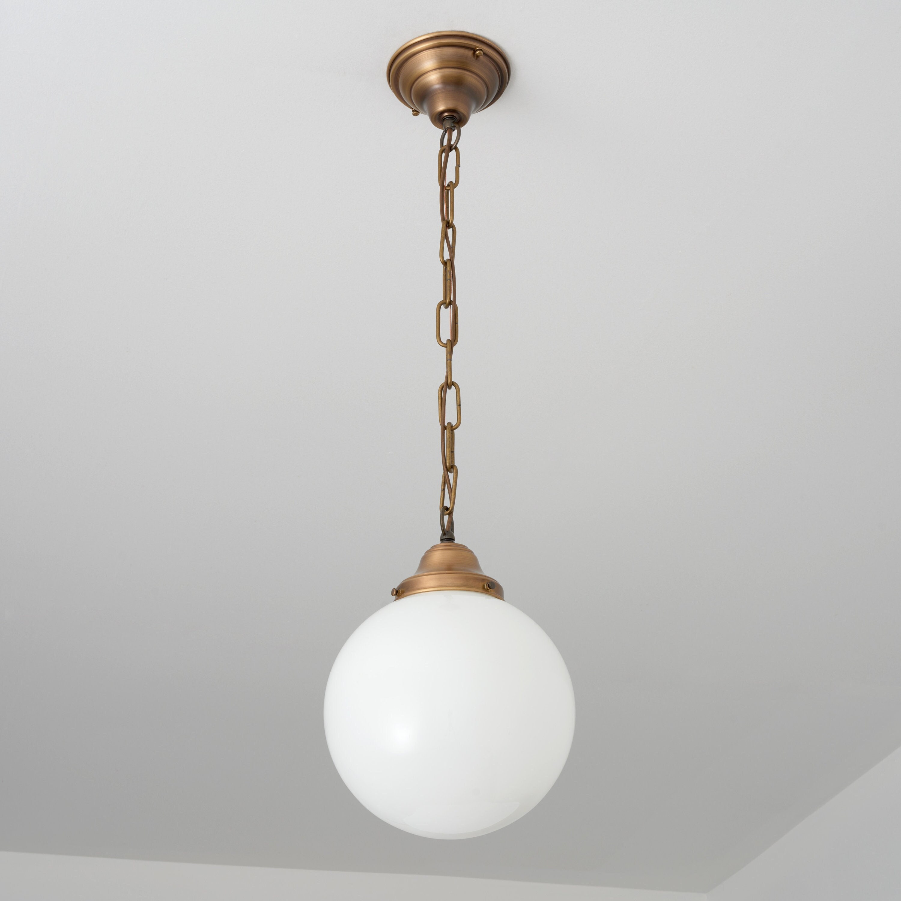 Antique brass globe pendant sale