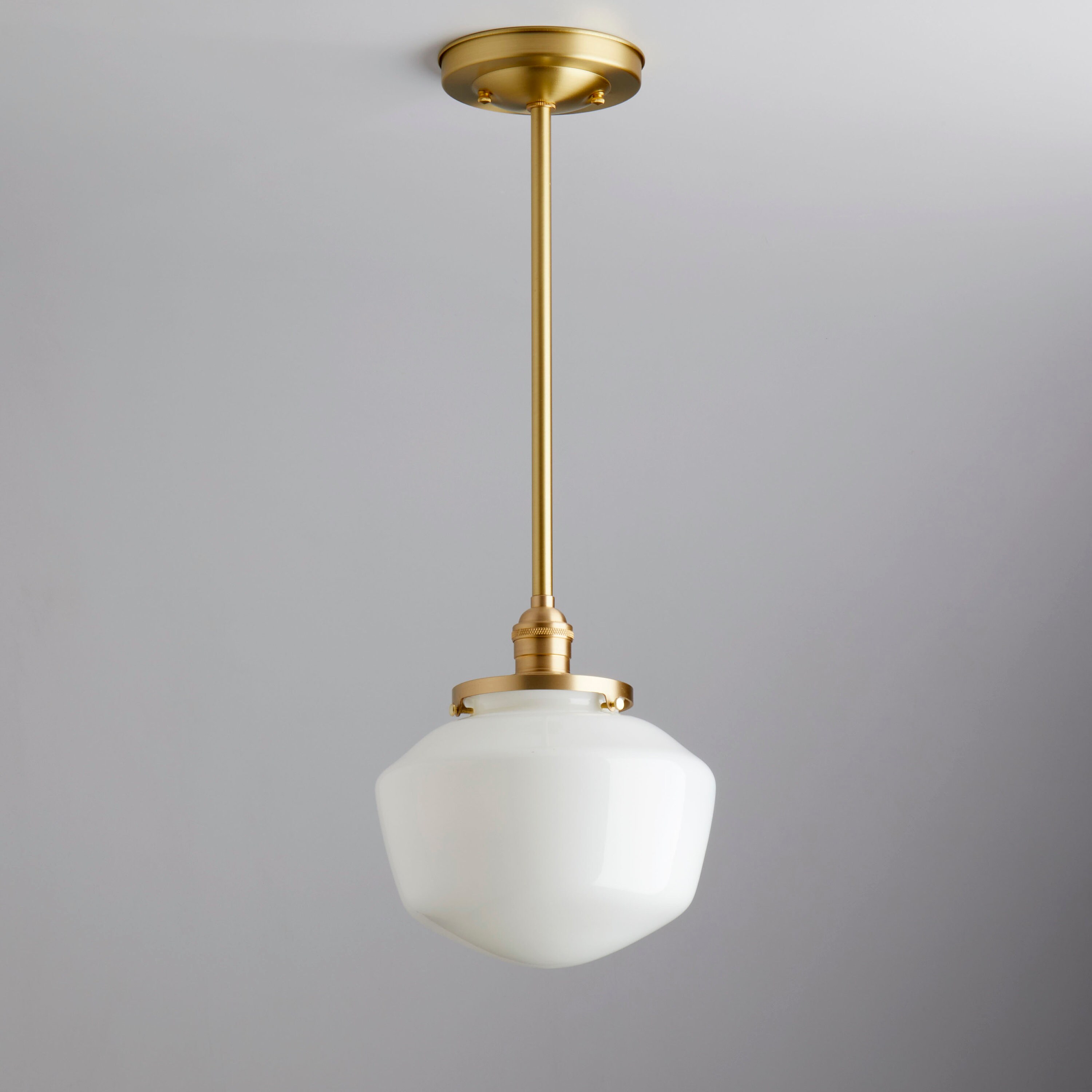 CLEARANCE 8 Schoolhouse Lighting Pendant Fixture Down Rod Pendant