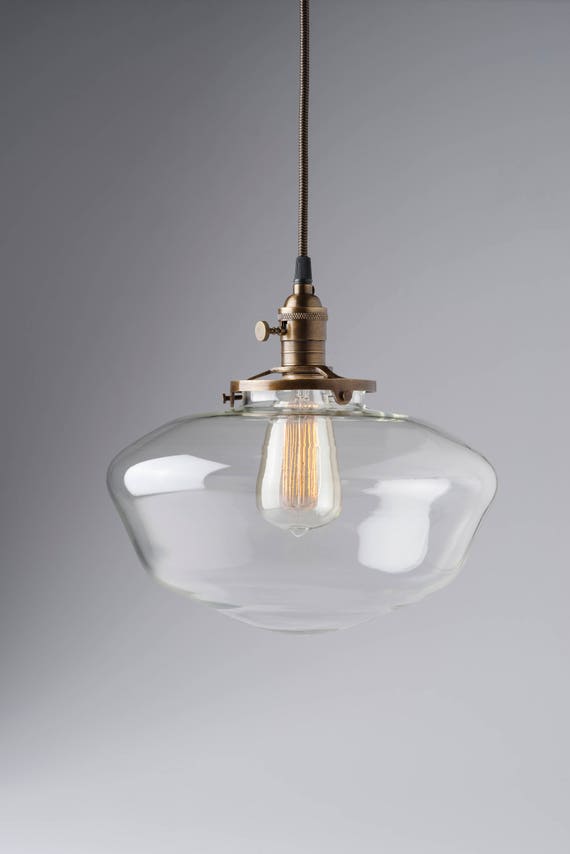 Schoolhouse Lighting With 12 Clear Glass Image 0