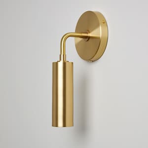 Sleek Elbow Sconce - Brass Light Fixture - Minimalist Wall Sconce - Kitchen Light - Mid-Century Modern Lighting