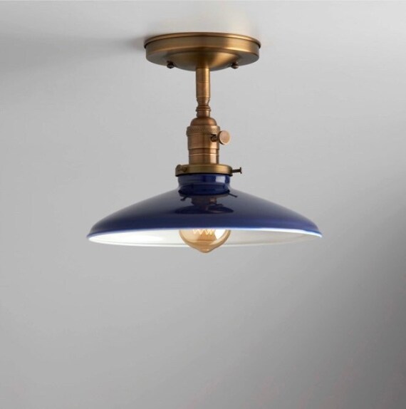 Semi flush barn light deals