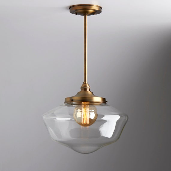 Brass schoolhouse pendant hotsell light