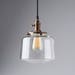 SchoolHouse Pendant Fixture Globe Clear Glass Drum Pendant light 