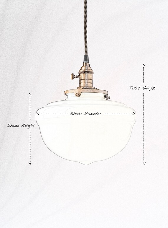 Large round top glass pendant light