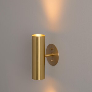 Up and Down Modern Brass Wall Sconce - Brass Light Fixture - Mid ...