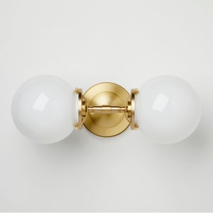 Vanity lighting - wall sconce double globe - modern light bathroom fixture