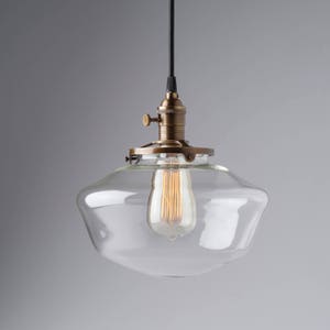 10 Clear Glass Globe Schoolhouse 