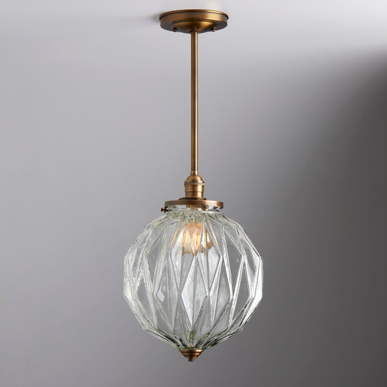 Mid Century Modern Pendant Downrod Light Fixture Ceiling Etsy