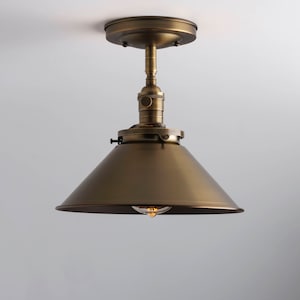 10" Metal Cone Shade Light Fixture Flush mount/Semi Flush Mount