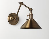 Wall Sconce With 8 quot Metal Cone Shade