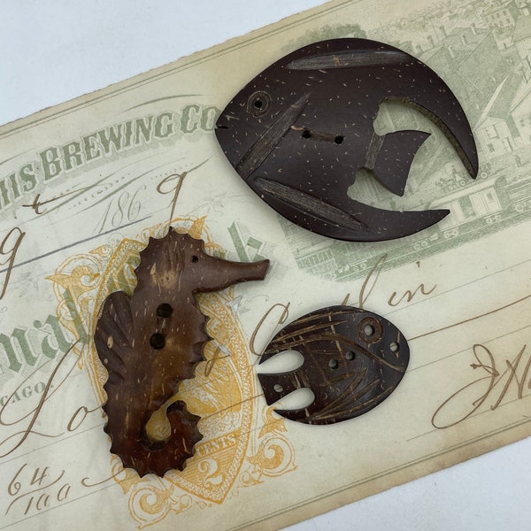 Coconut Shell Button - Etsy