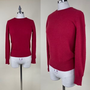 Maglione da donna vintage anni &#39;80 in lana d&#39;agnello e angora, a maniche lunghe, con scollo rotondo