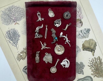 Vintage Sterling Silver Charm Charms / Western Americana Southwest Southwestern