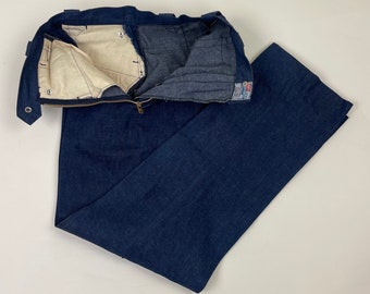 Vintage 1950s LEVIS Short Horn Skull Denim Indigo Western