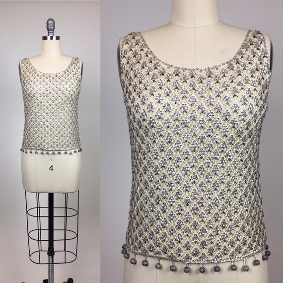 silver sequin sweater