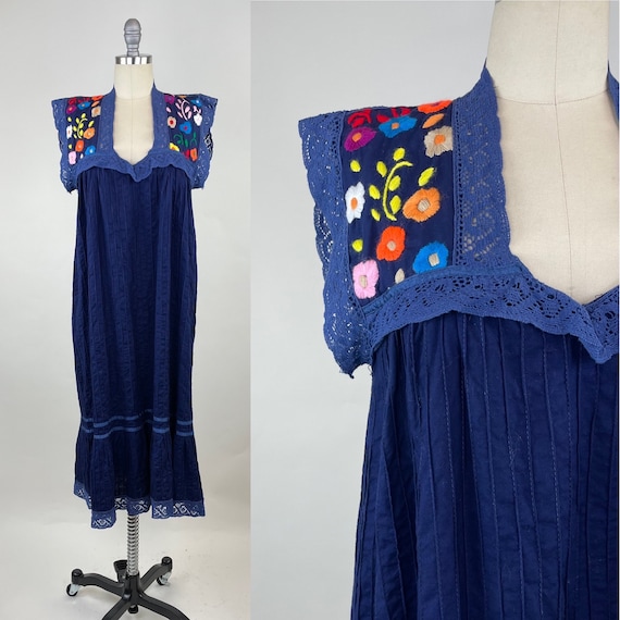 Vintage 1970s Embroidered Peasant Mexican Oaxaca … - image 3