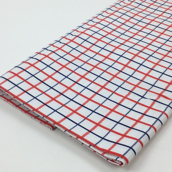 Red White Windowpane Fabric - Etsy