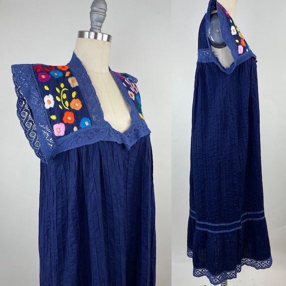 Vintage 1970s Embroidered Peasant Mexican Oaxaca … - image 5