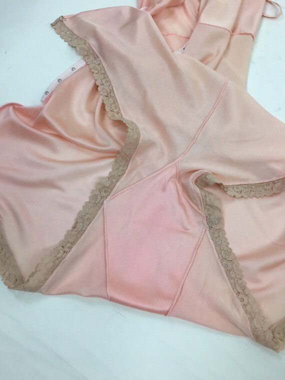 Vintage 1920s Silk Satin Step In Teddy Babydoll R… - image 9