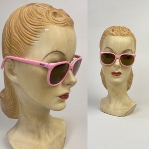 Vintage 80er Jahre Pink Vuarnet Style Große Übergroße getönte Sonnenbrille Glaslinse / 80er Jahre Solex Taiwan Brille Brillengestell