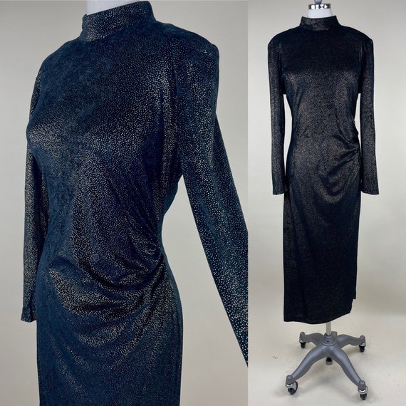 Vintage 1980s French Disco Dress / 80s Made in Fr… - image 3