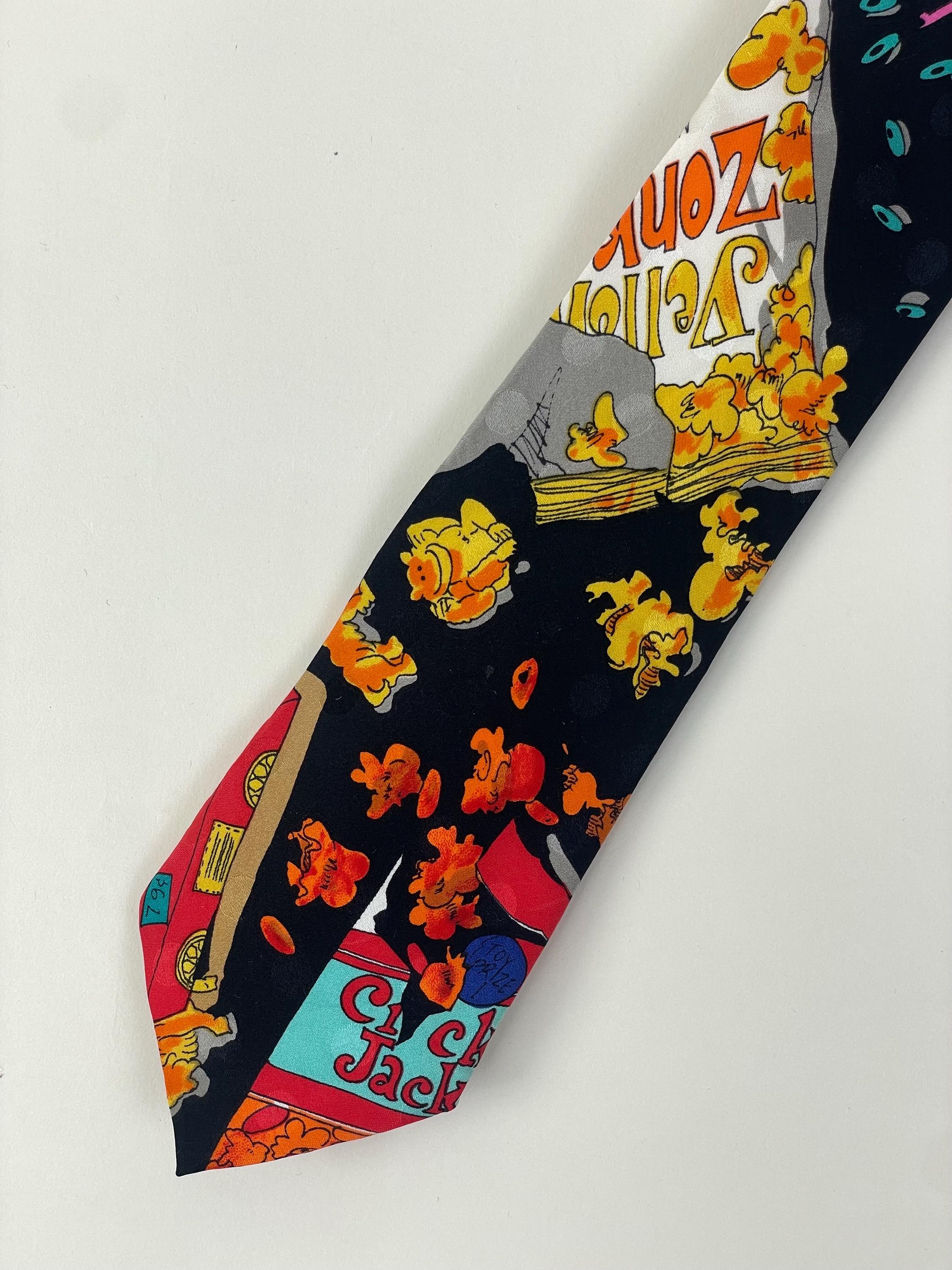 Vintage 1990s Silk Popcorn Mints Movie Crackerjack Novelty Tie - Etsy