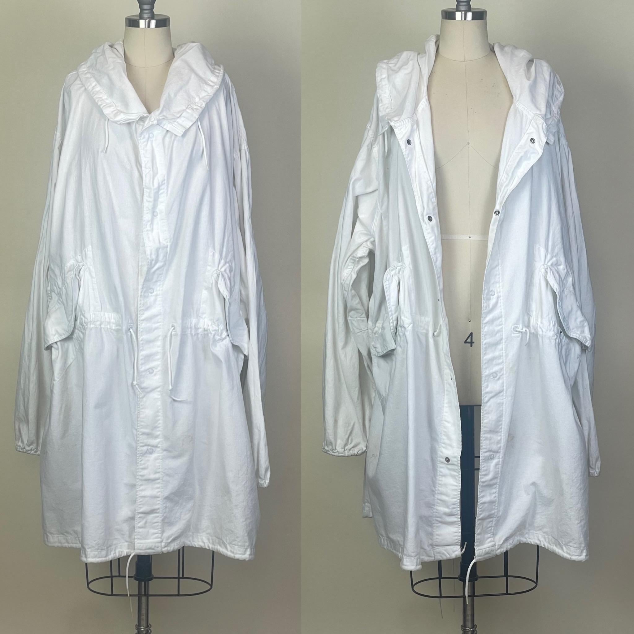 ミリタリージャケット VINTAGE GERMANY MILITARY  CAMO PARKA WHITE Vintage M-1950 White Fishtail Parka: Military Overwhite Camo