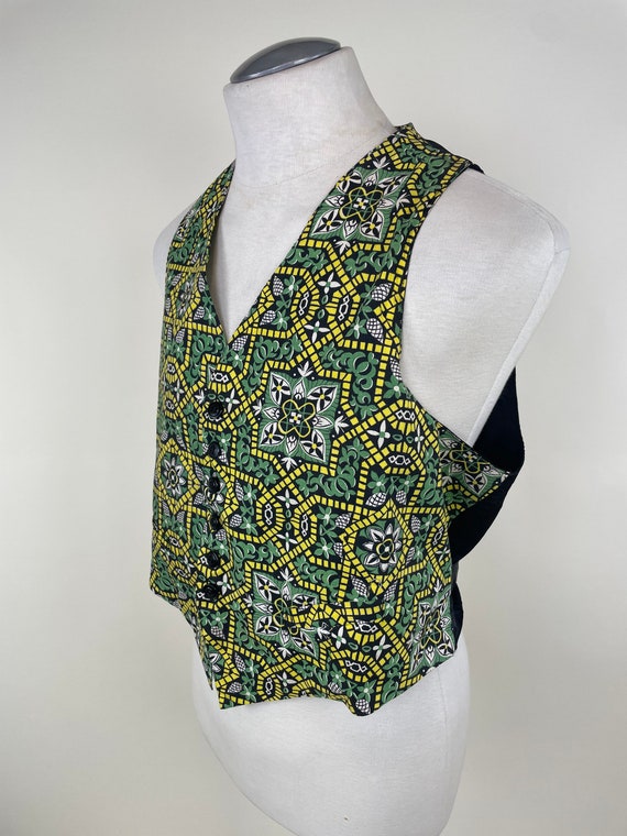 Vintage 1930s 1940s Waistcoat Vest / 30s 40s Gree… - image 2