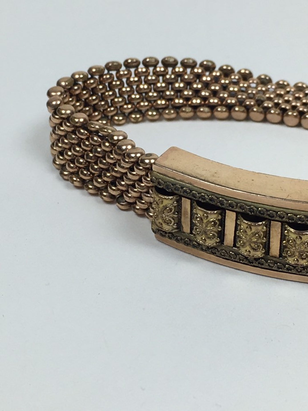 Antique 1800s Victorian Edwardian Gold Slide Chain Bracelet - Etsy