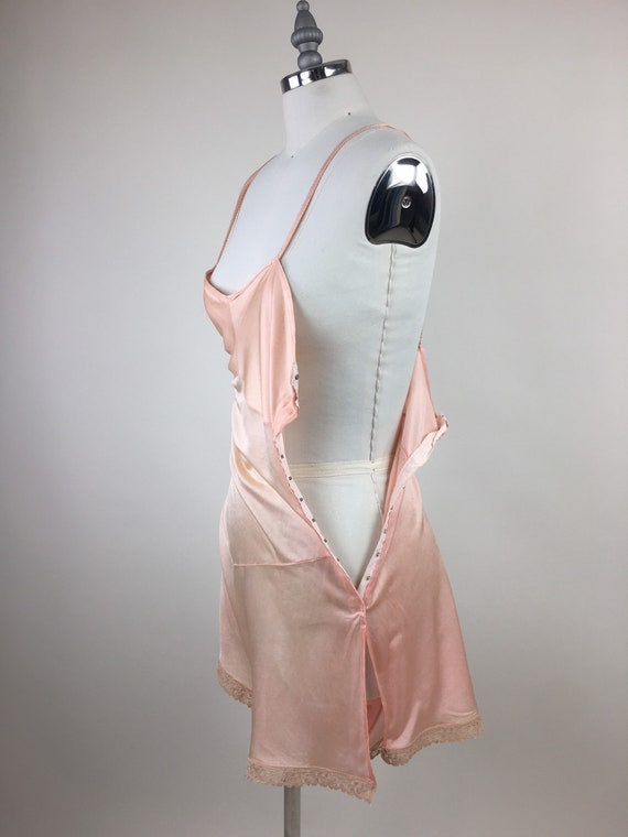 Vintage 1920s Silk Satin Step In Teddy Babydoll R… - image 7