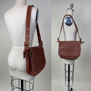 Vintage 1990s 1994 Coach Legacy Saddle Bag Shoulder Flap Leather