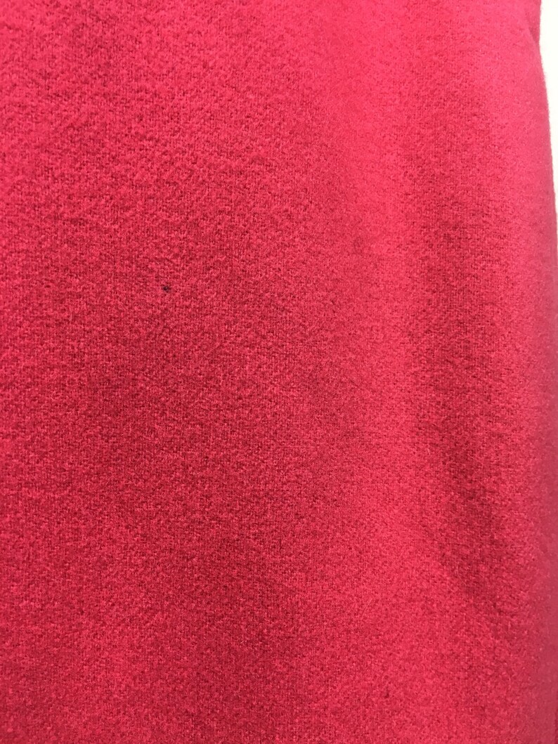 Vintage 1950s Pink Wool Straight Pencil Skirt