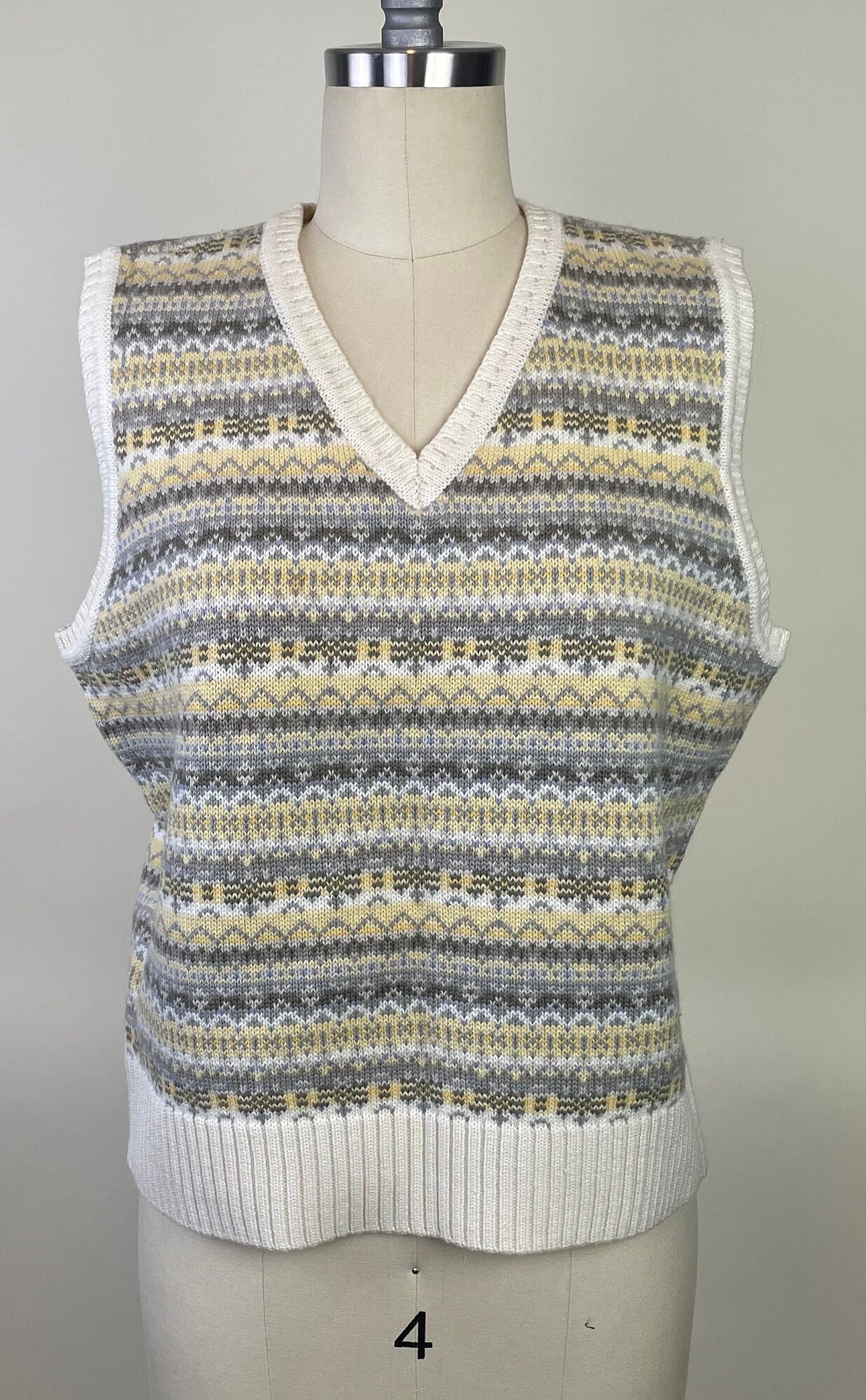 3*様 MAILLE APARTY 80s ニット Vintage 1980s Liz Claiborne Classics Wool Cotton Fair Isle