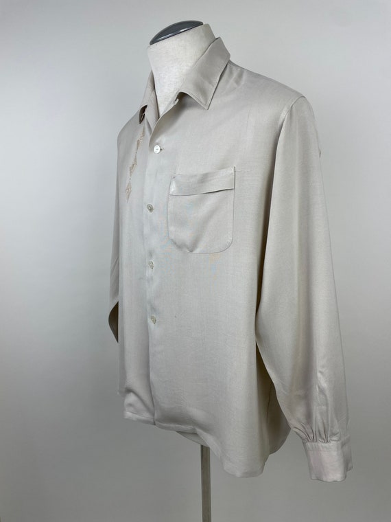 Vintage 1950s Mens Rayon Shirt / 50s Kentfield Lo… - image 9