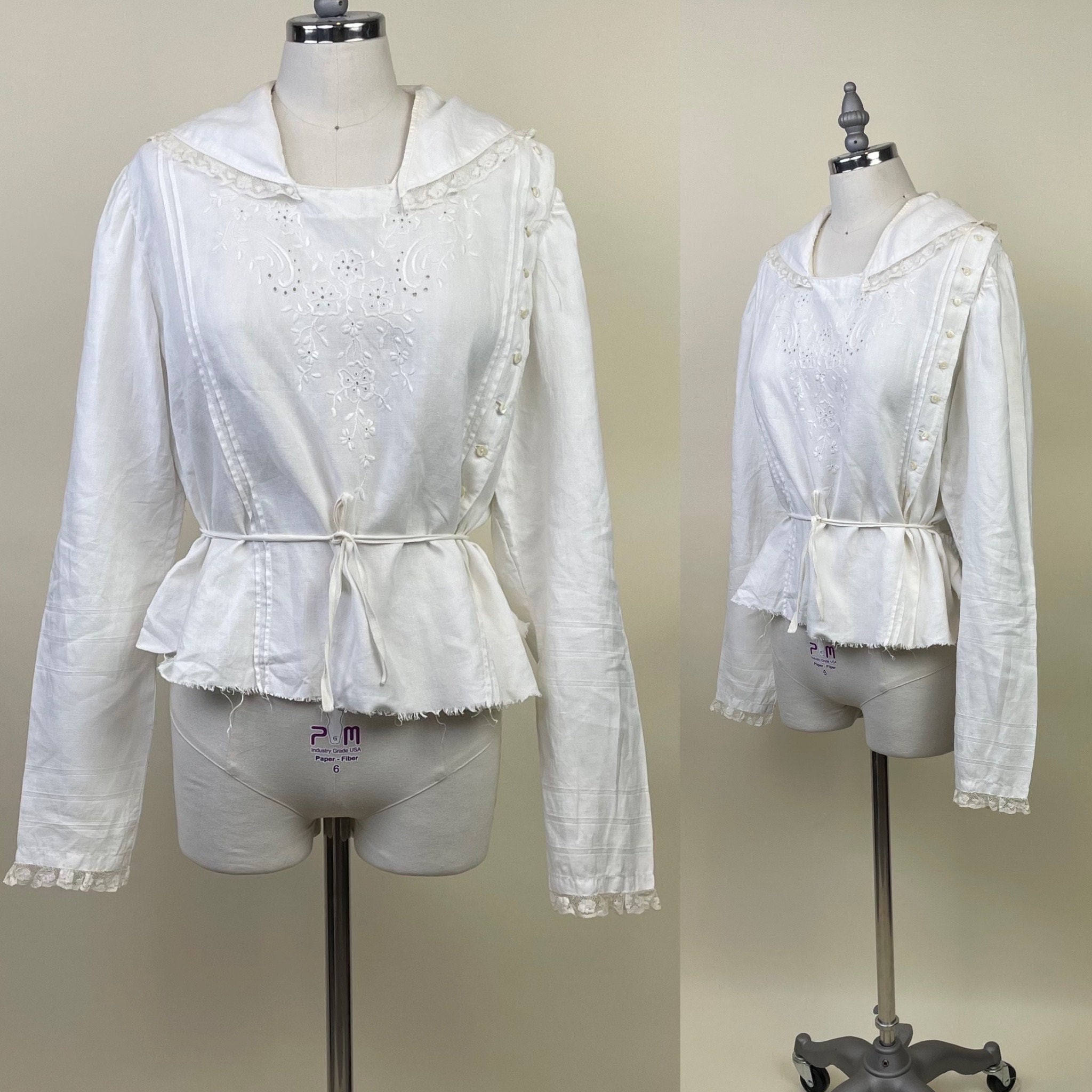 Antique White Blouse - Etsy