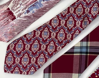 Vintage 1940s 1950s Silk Wool Tie Ties