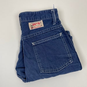 Vintage 1950s Billy the Kid Texan Child Denim Jean Shorts Pants / 50s Children Boys Ranch Workwear Pants