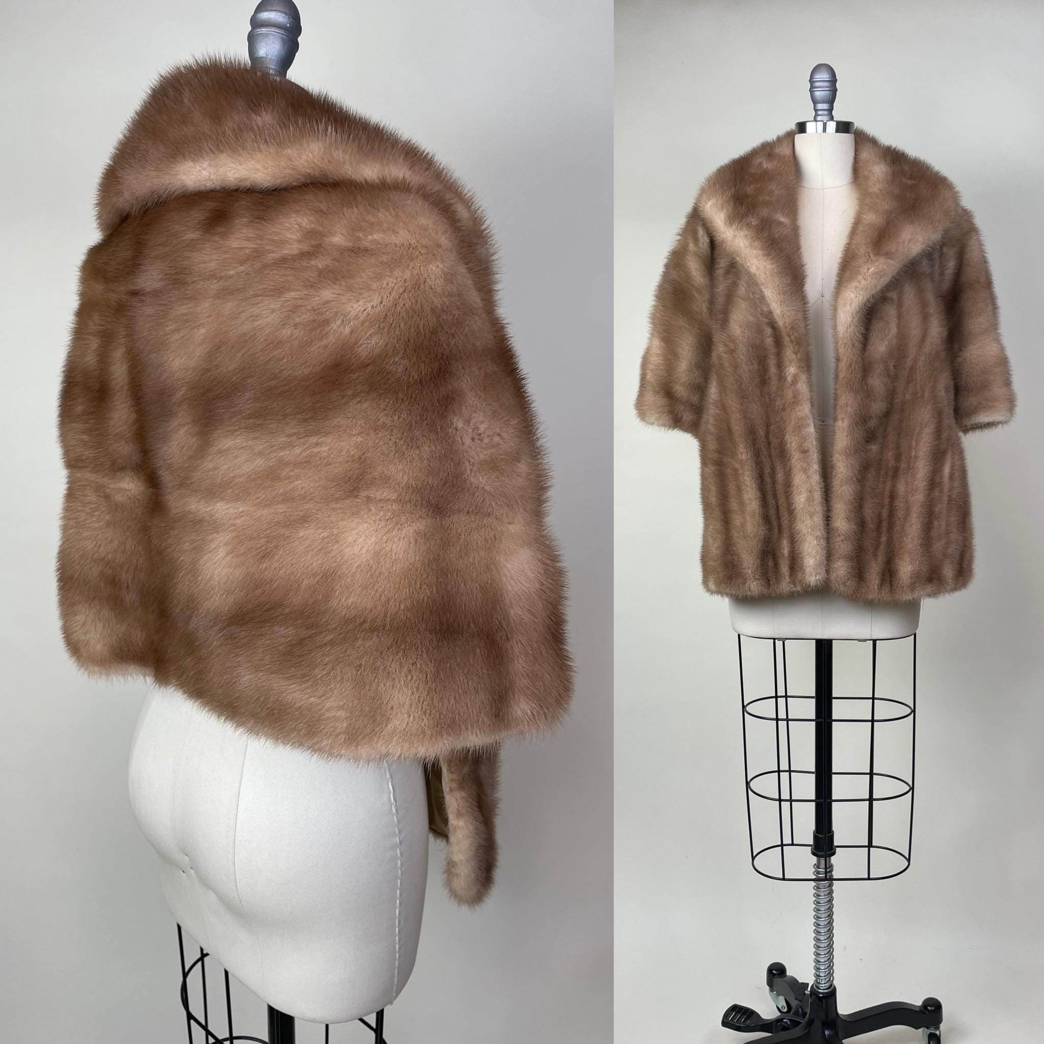 50〜60年代 ミンクショール ヴィンテージ ヴィンテージ 1950年代 1960年代 ミンクファー ショートラップ ケープ