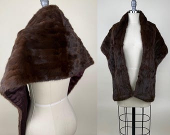 ヴィンテージ 1950年代 1960年代 ミンクファー ショートラップ ケープ