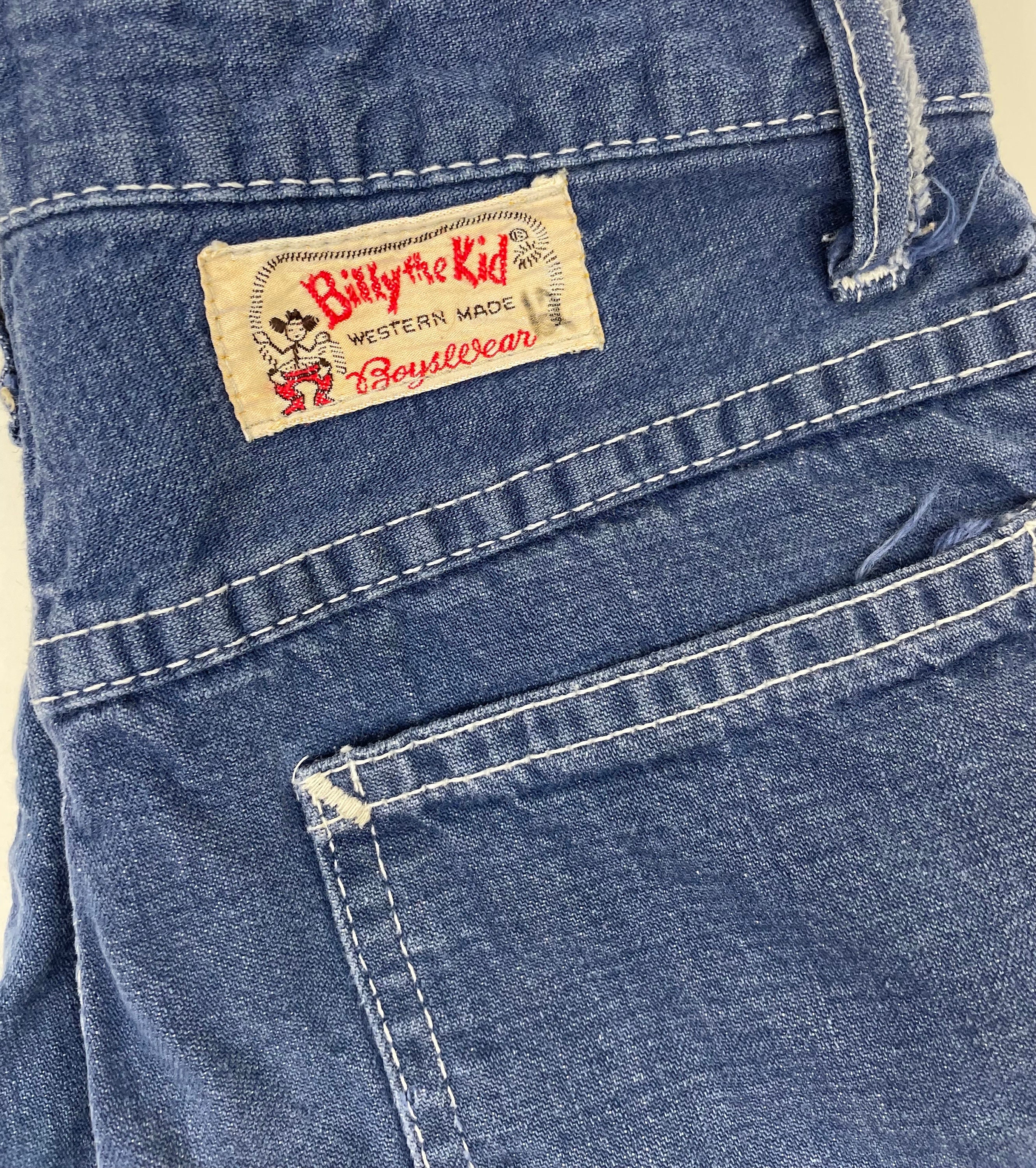Vintage 1950s Billy the Kid Denim Jean Shorts: Child's Ranch