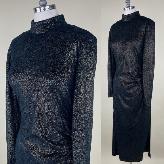 Vintage 1980s French Disco Dress / 80s Made in Fr… - image 4