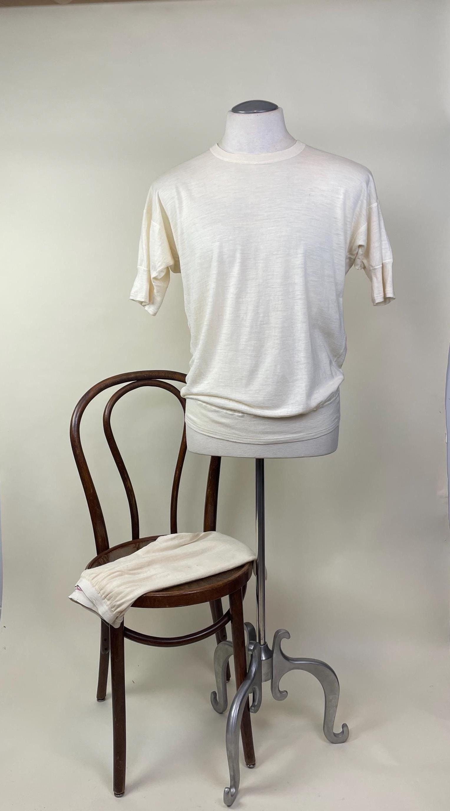 Vintage 1940s Lightweight Wool Shepherd Long John Shirt