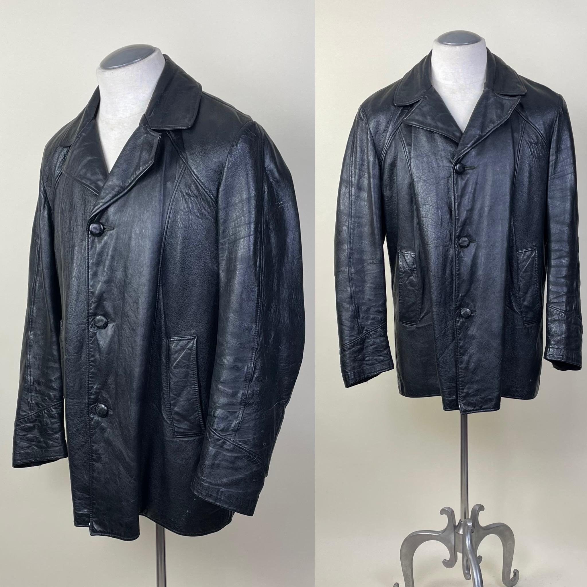 BGSD Men Alex New Zealand Lambskin Leather Car Coat (Also