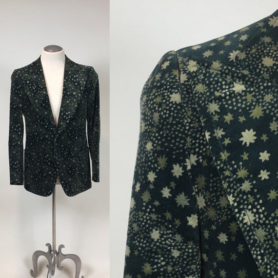 Vintage 1970s Men's Velvet Sport Coat Suit Blazer